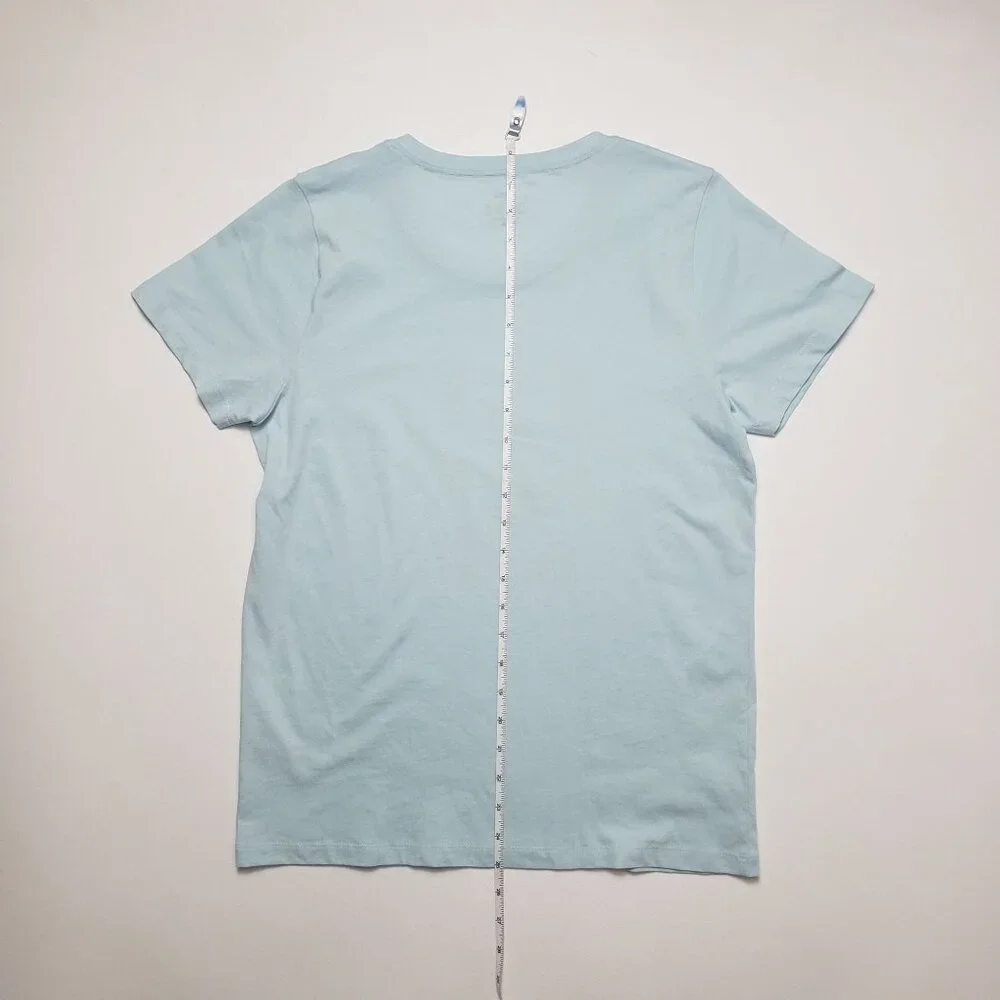 J.Crew Factory Sporty Dogs Graphic Tee Women Medium Light Blue SS Collectors Tee - Picture 8 of 16